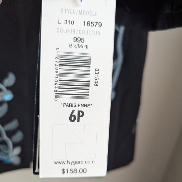 Nygard Collection Floral Embroidered Long Coat - Picture 5 of 10